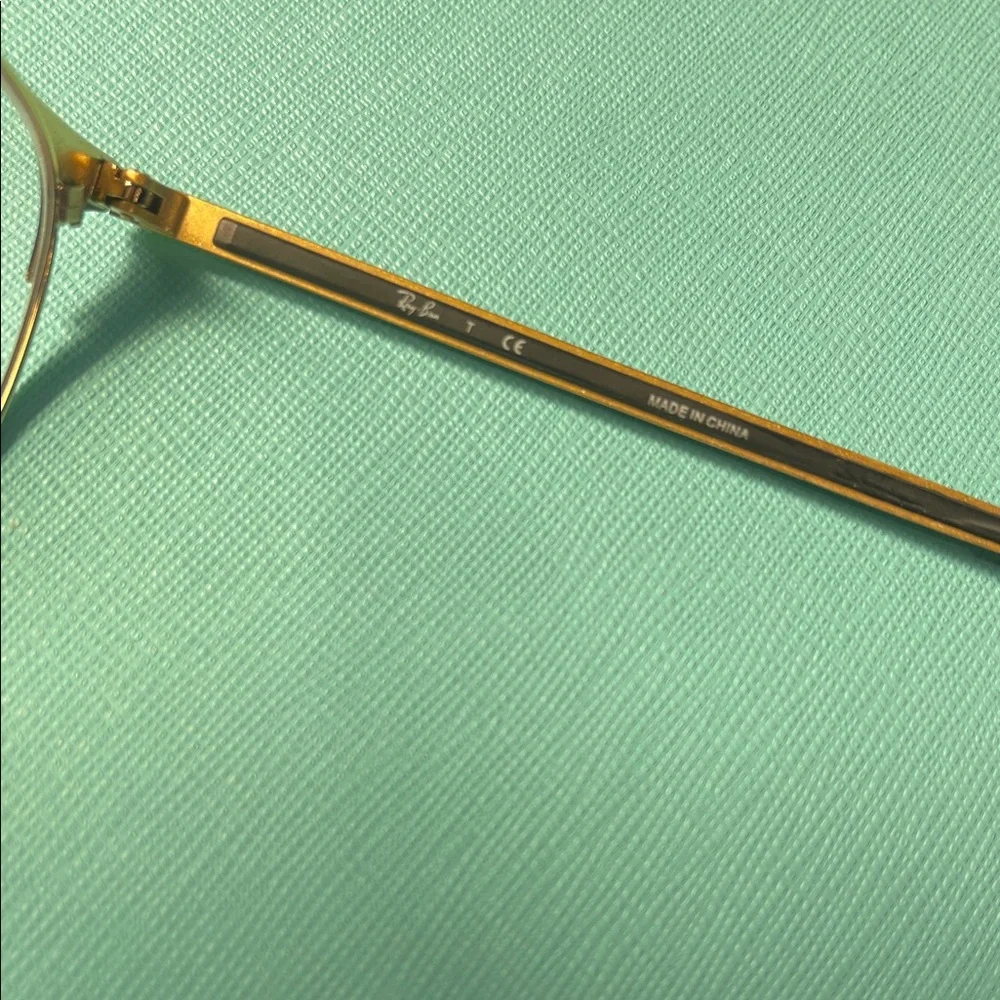 Ray-Ban youth Black and Gold Round Glasses